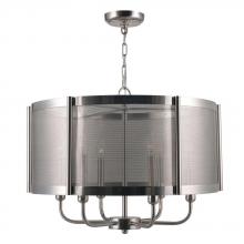 World Imports WI896337 - Xena Collection 6-Light Brushed Nickel Indoor Chandelier