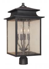World Imports WI910942 - Sutton Collection 4-Light Rust Outdoor Post Lantern