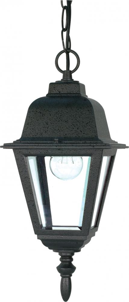 Briton - 1 Light 10" Hanging Lantern with Clear Glass - Textured Black Finish