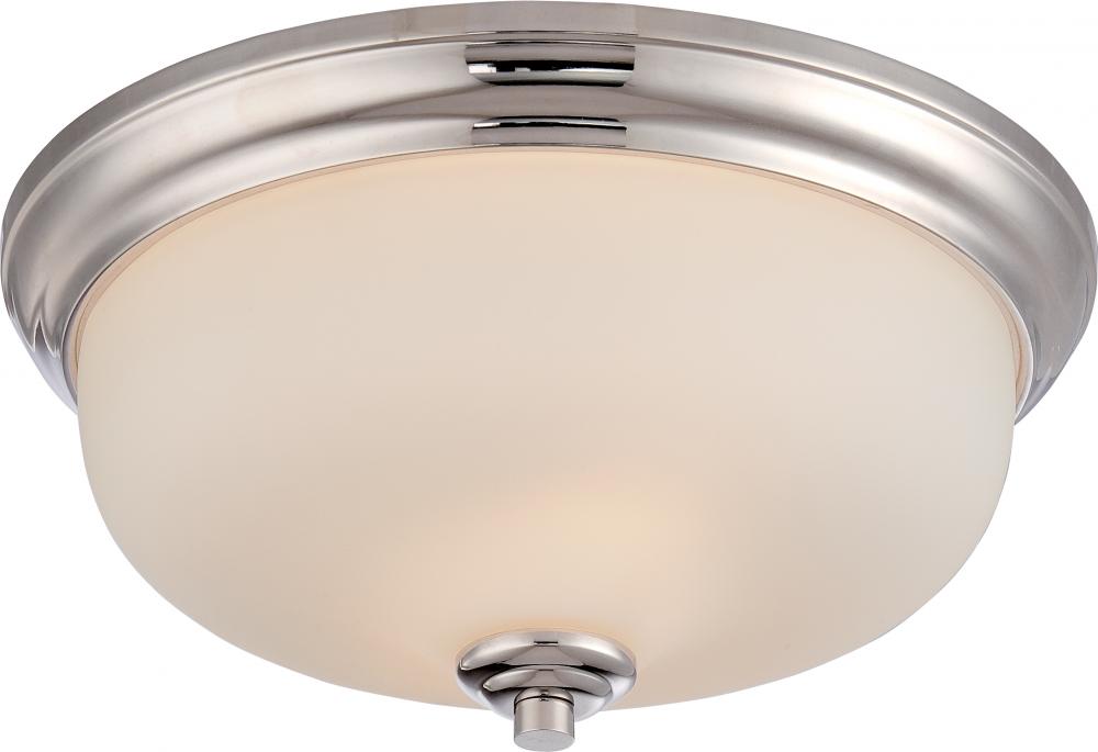 Kirk - 2 Light Flush Fixture with Etched Opal Glass - LED Omni Included