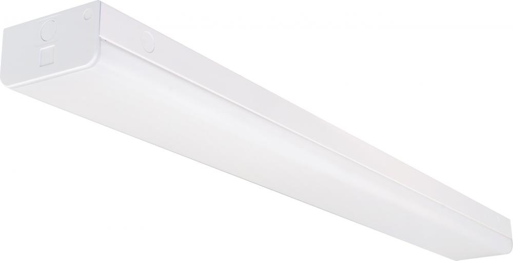 LED 4 ft.- Wide Strip Light - 38W - 5000K - White Finish - with Knockout