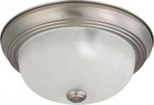 Nuvo 60/3261 - 2 Light - 11" Flush with Frosted White Glass - Brushed Nickel Finish