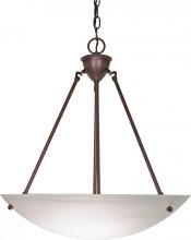 Nuvo 60/371 - 3 Light - 23" Pendant with Alabaster Glass - Old Bronze Finish
