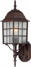 Nuvo 60/4902 - Adams - 1 Light 18" Wall Lantern with Frosted Glass - Rustic Bronze Finish