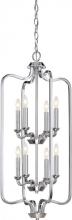 Nuvo 60/5872 - Willow - 8 Light Cage Pendant - Polished Nickel Finish