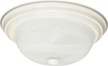 Nuvo 60/6004 - 2 Light - 11" - Flush Mount - Alabaster Glass; Color retail packaging