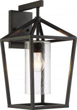 Nuvo 60/6593 - Hopewell- 1 Light Large Wall Lantern - with Clear Seeded Glass - Matte Black Finish