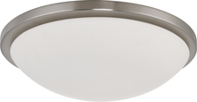 Nuvo 62/1044 - Button LED - 17''- Flush with Frosted Glass - Brushed Nickel Finish
