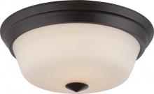Nuvo 62/373 - Calvin - 2 Light Flush Fixture with Satin White Glass - LED Omni Included
