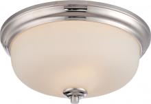Nuvo 62/383 - Kirk - 2 Light Flush Fixture with Etched Opal Glass - LED Omni Included