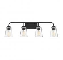 Savoy House Meridian M80045MBK - 4-Light Bathroom Vanity Light in Matte Black