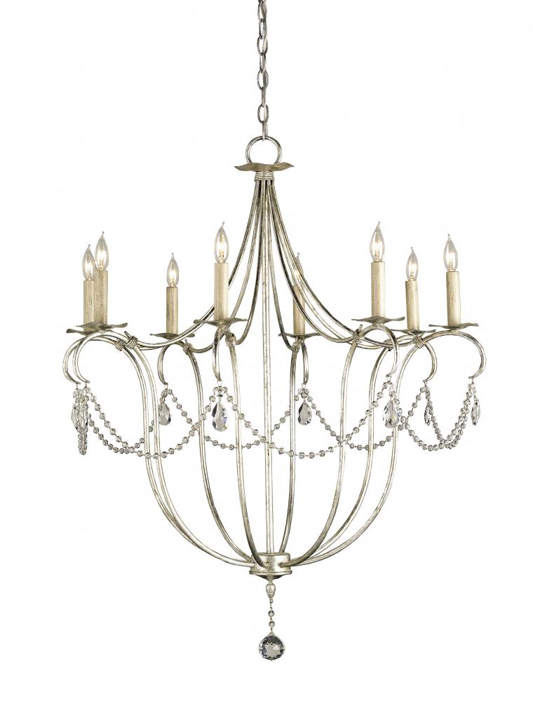 Crystal Lights Silver Large Chandelier