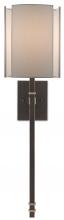 Currey 5000-0119 - Rocher Bronze Wall Sconce, White Shade