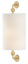 Currey 5900-0031 - Tavey Gold Wall Sconce, White