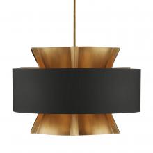 Currey 9000-0970 - Oxenwood Brass & Black Chandel